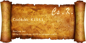 Csókás Kitti névjegykártya