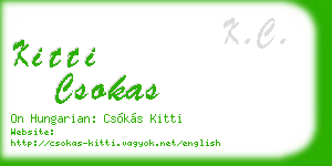 kitti csokas business card